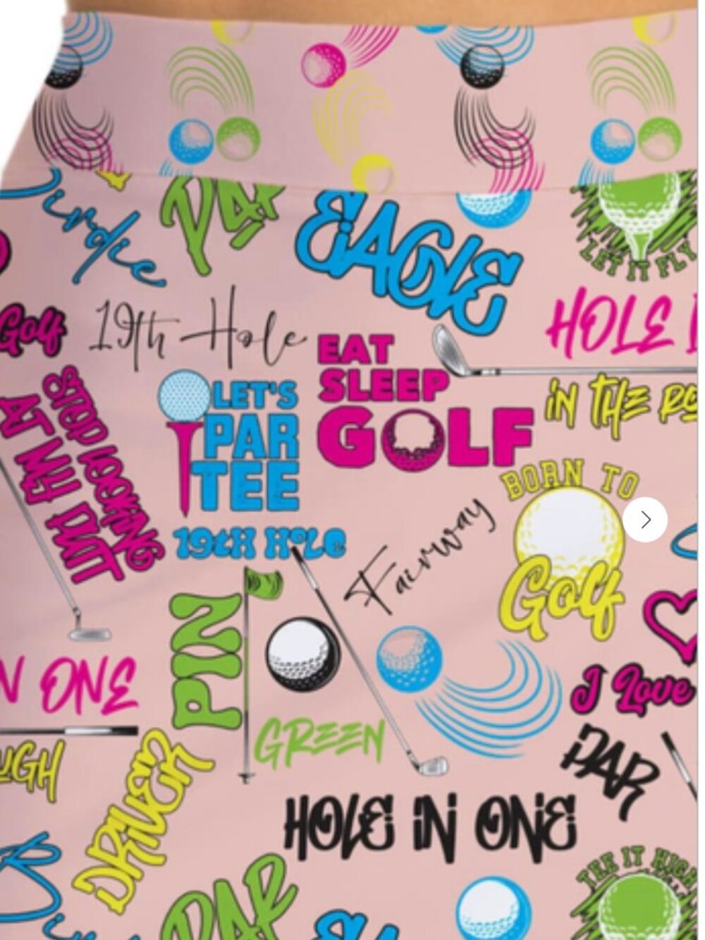 Tee Time Blush Golf Skort